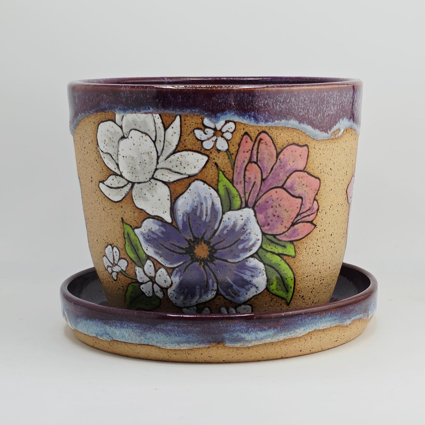#48 Handmade stoneware Planter.   5.5x4.5