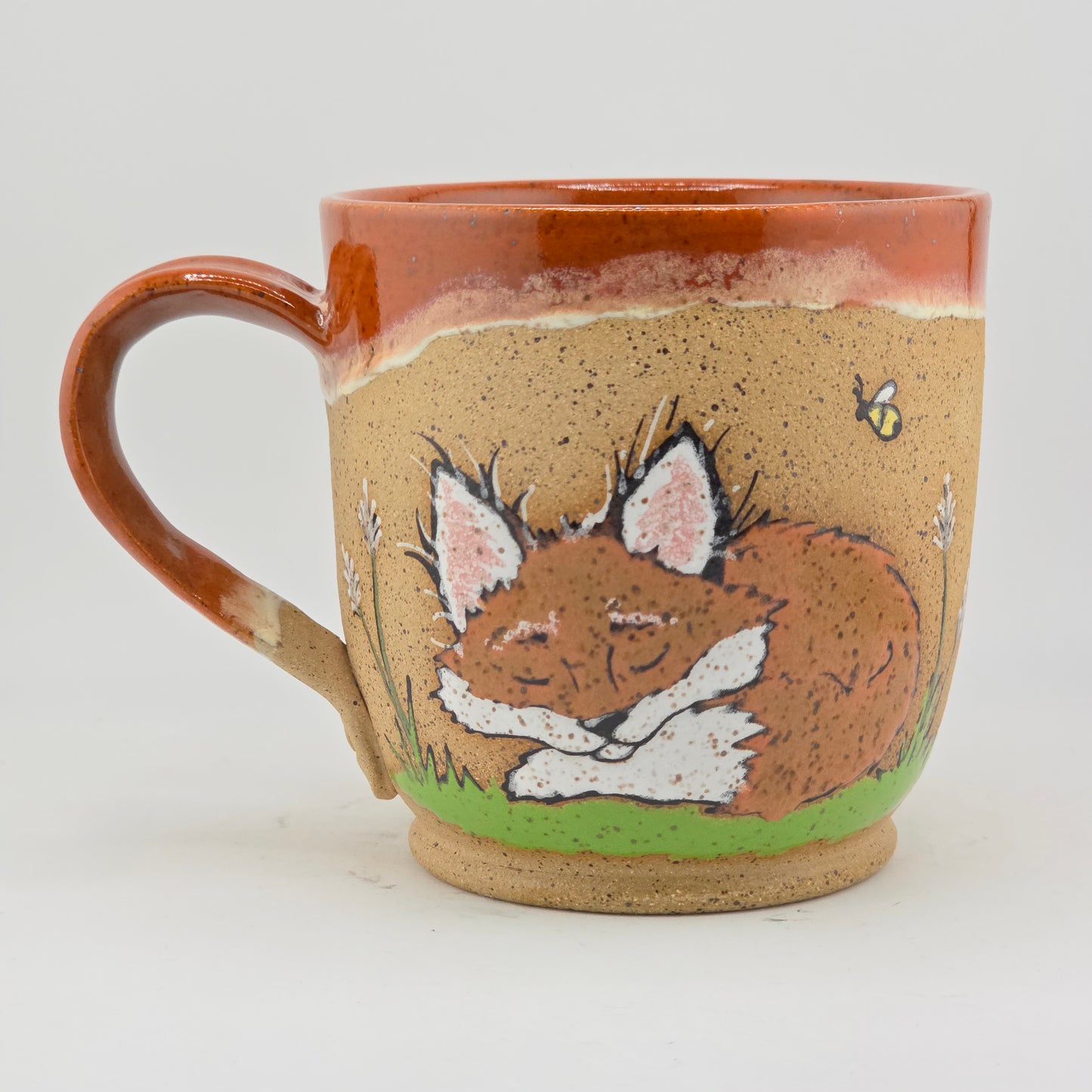 #18 Handmade stoneware mug 16-17 oz