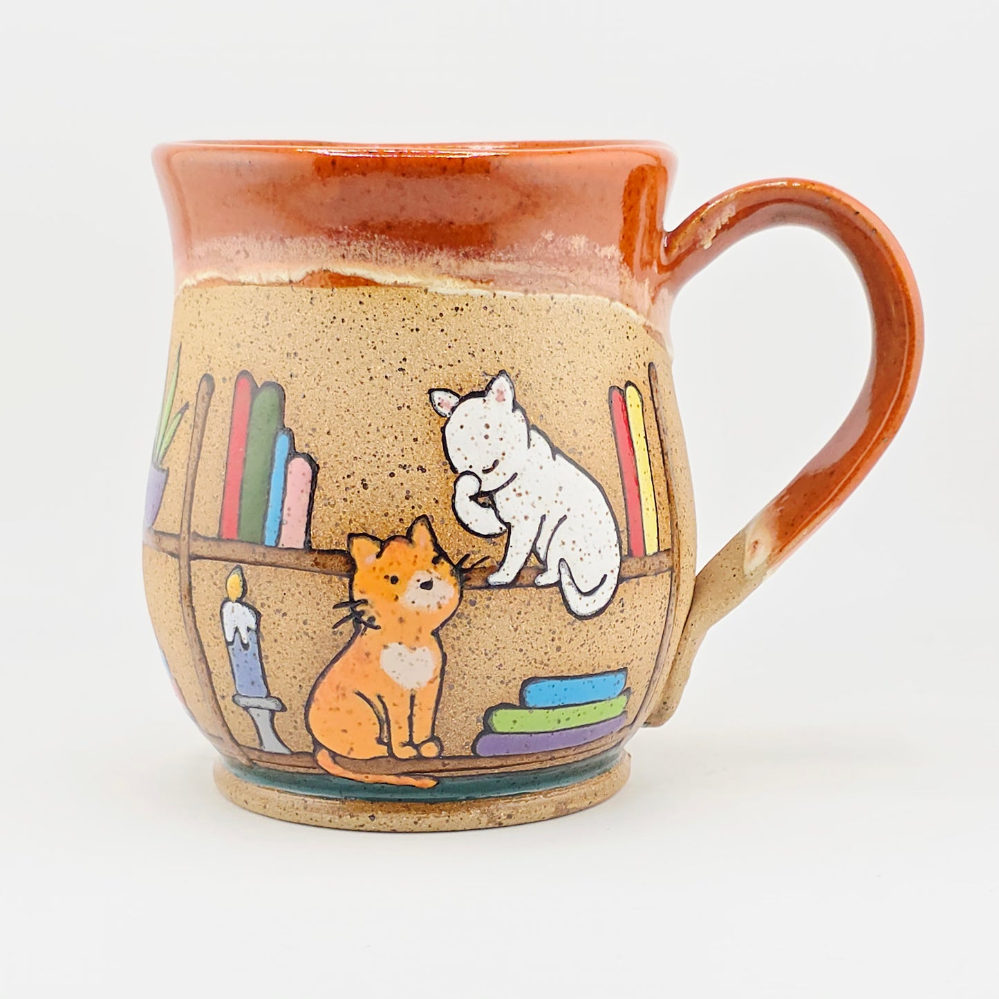 #09 Handmade stoneware mug 16-17 oz