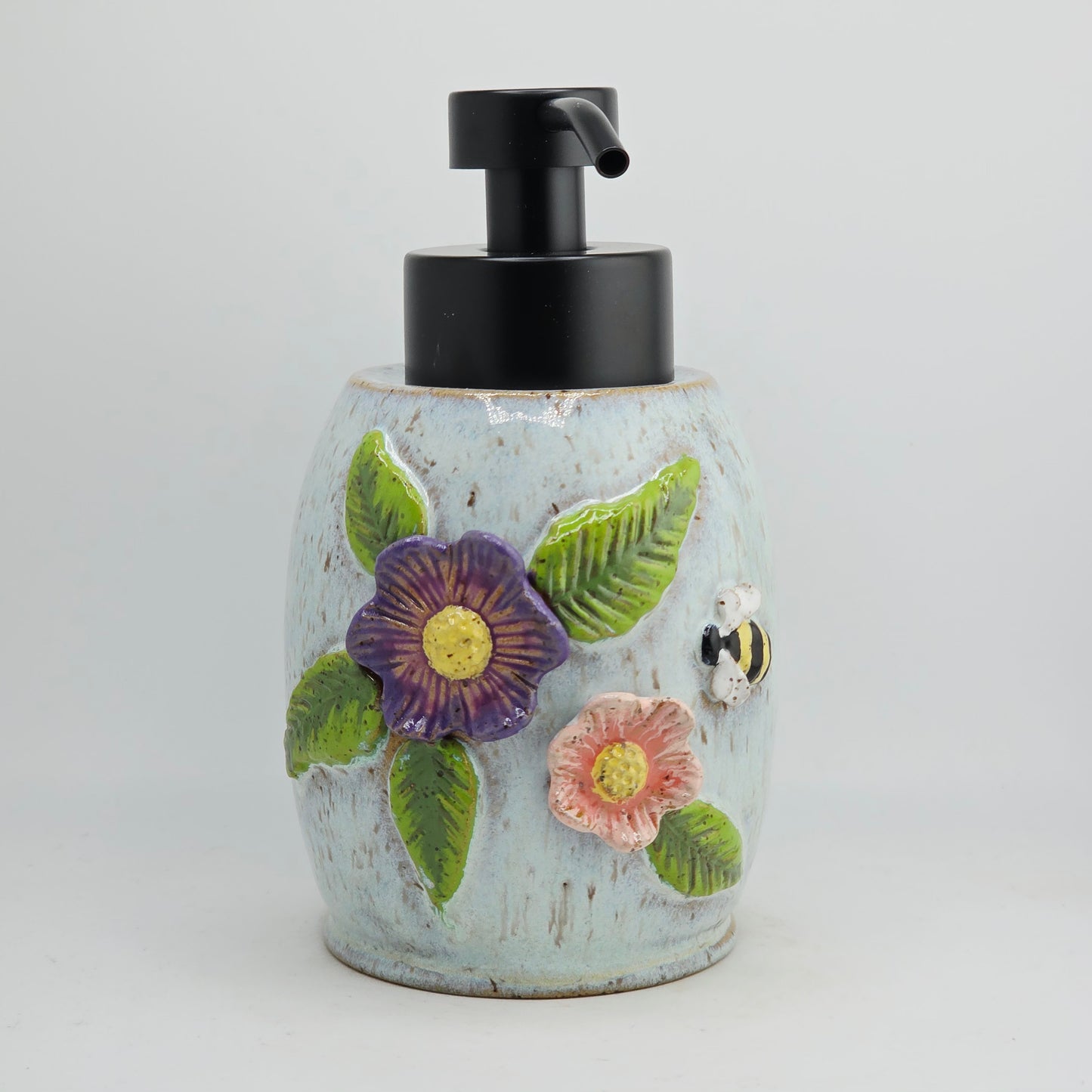 #33 Handmade stoneware soap dispenser