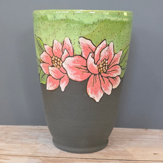#148 Handmade stoneware vase 6x4