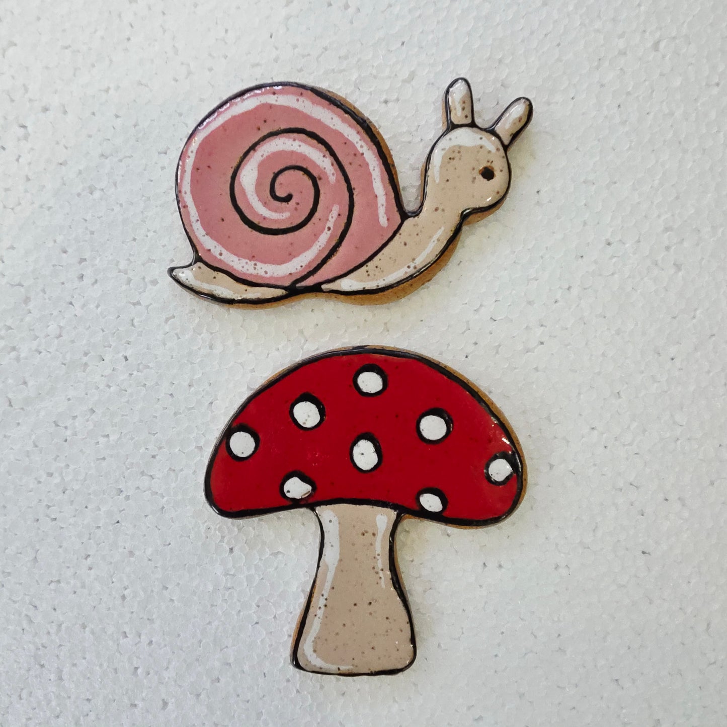 Handmade stoneware magnets *Shipping included