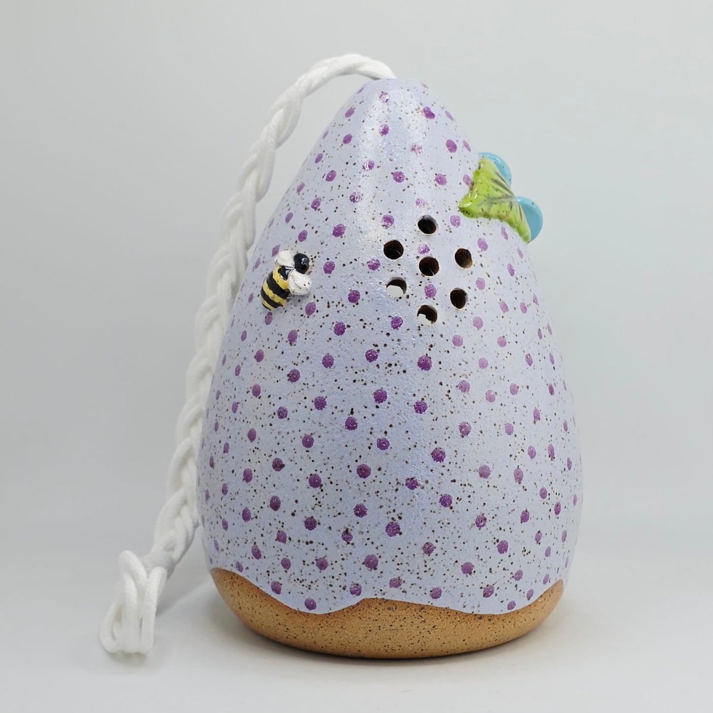 #36 Handmade stoneware bird house 7x5