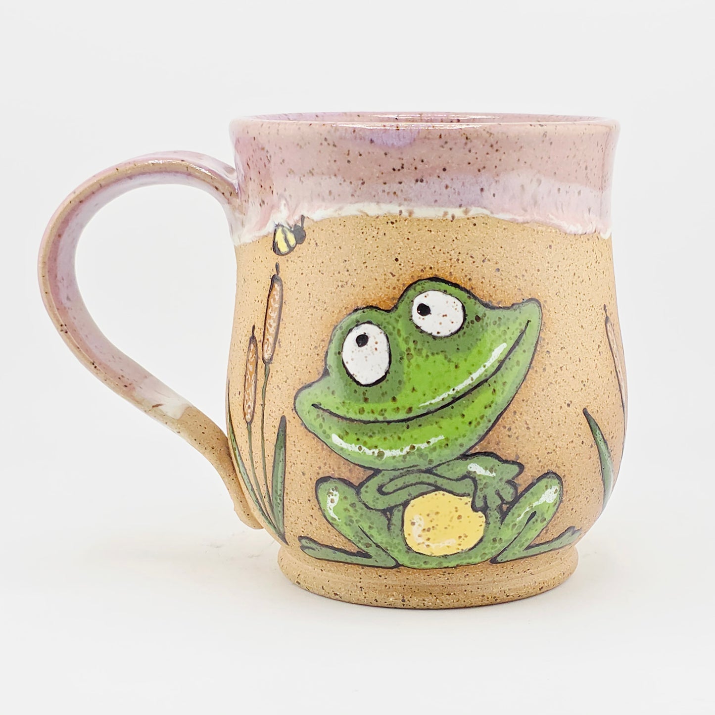 #15 Handmade stoneware mug 16-17 oz