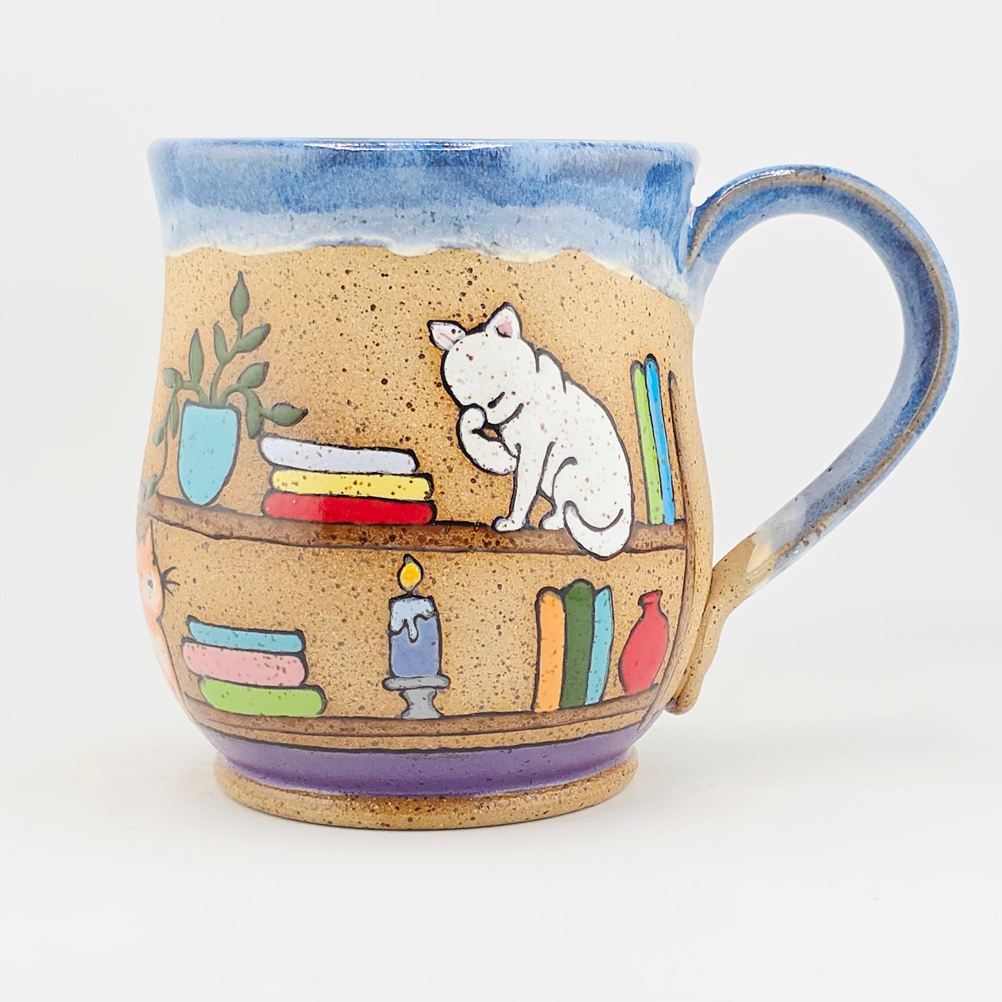 #07 Handmade stoneware mug 16-17 oz