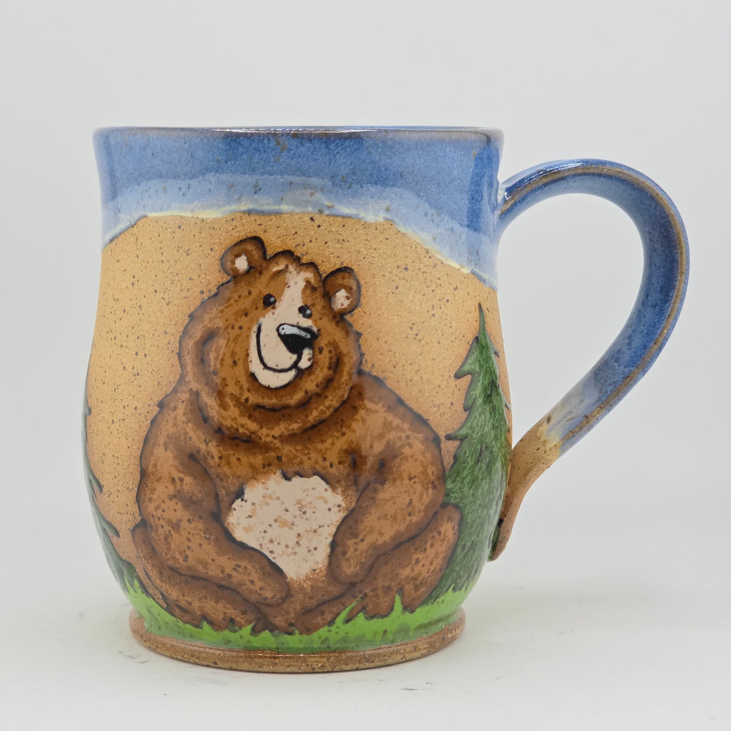 #17 Handmade stoneware mug 16-17 oz