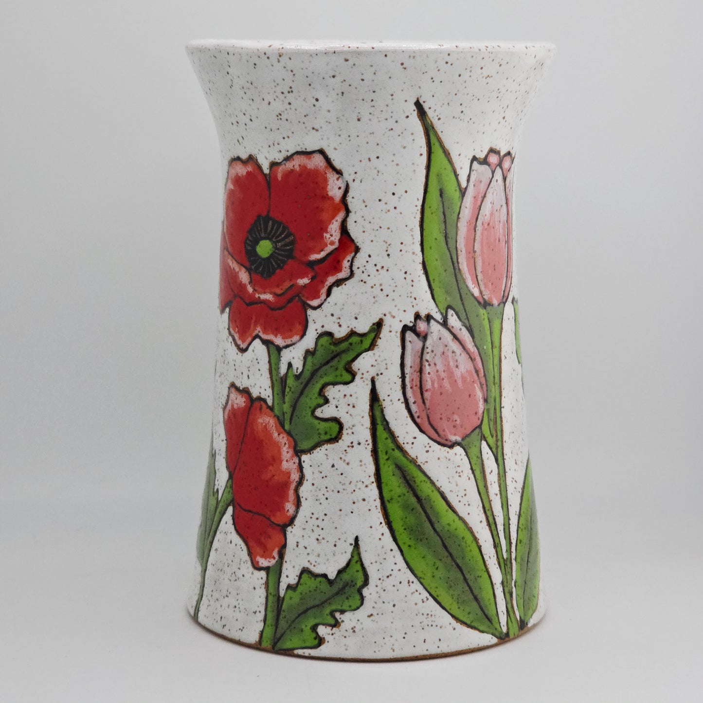 #047 Handmade stoneware vase 6.5x4.5