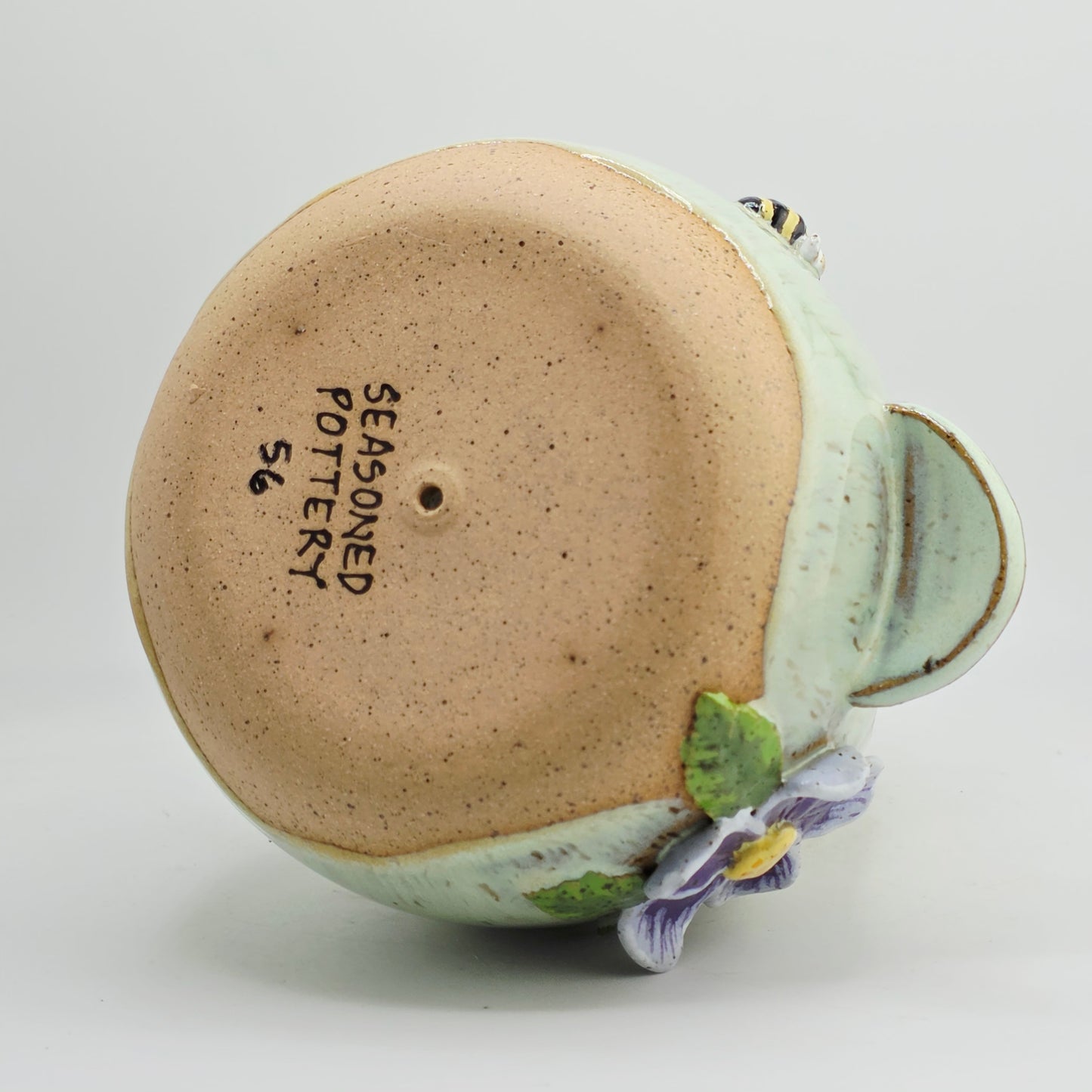 #56 Handmade stoneware Bird house 8x5
