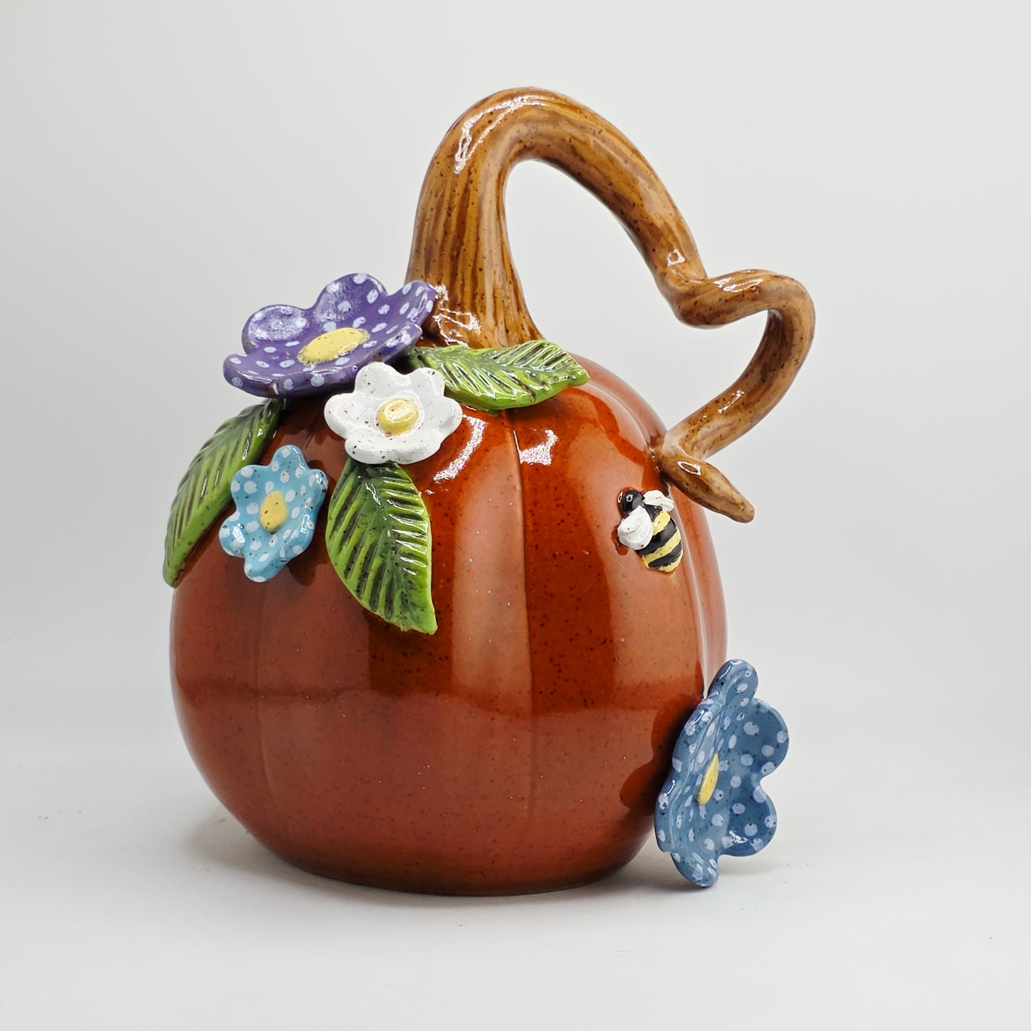 #54 Handmade stoneware pumpkin