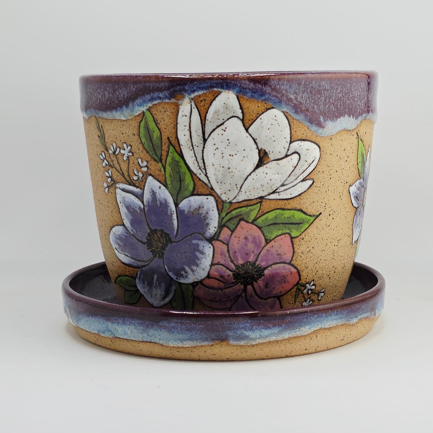 #48 Handmade stoneware Planter.   5.5x4.5