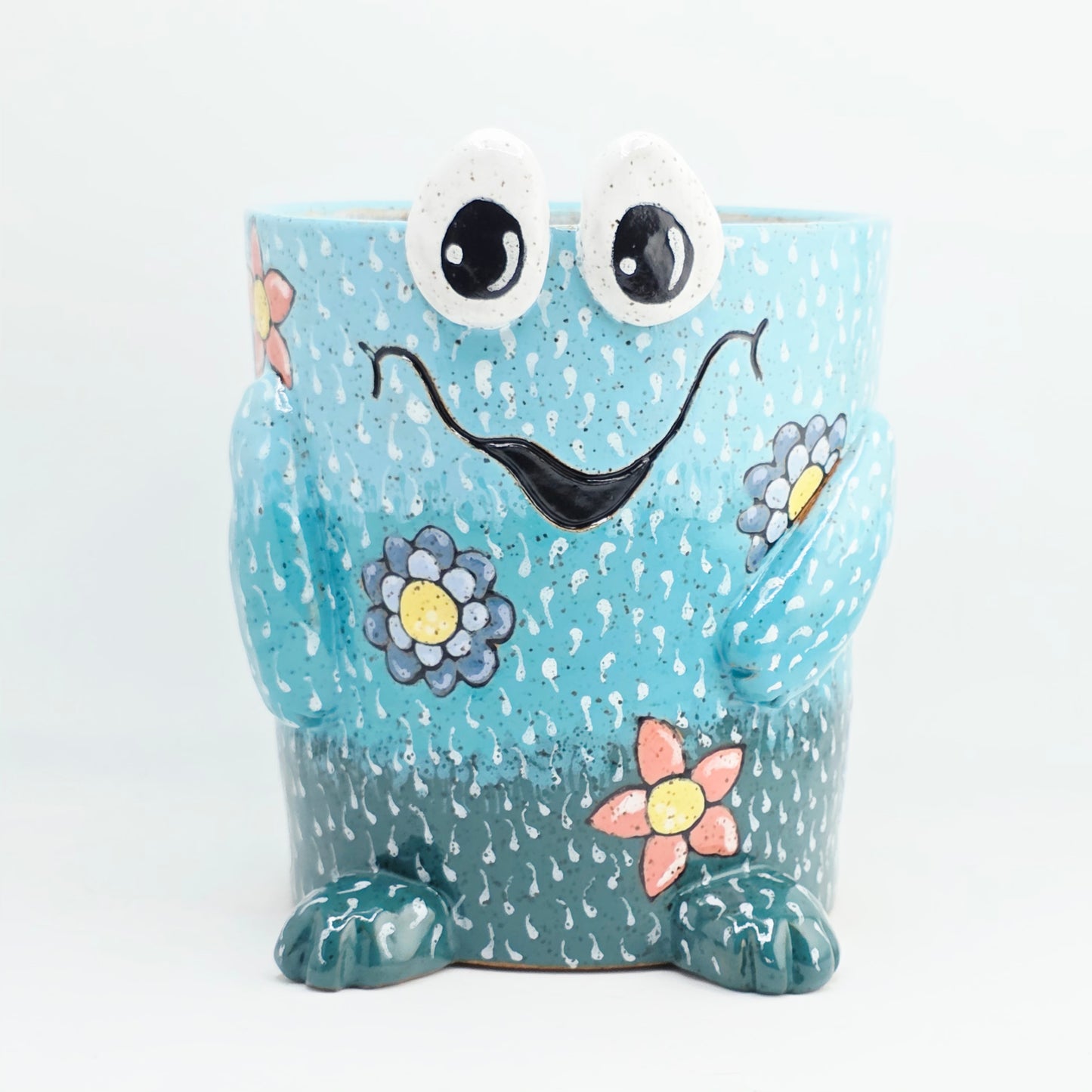 #40 Handmade stoneware planter / vase 6x5