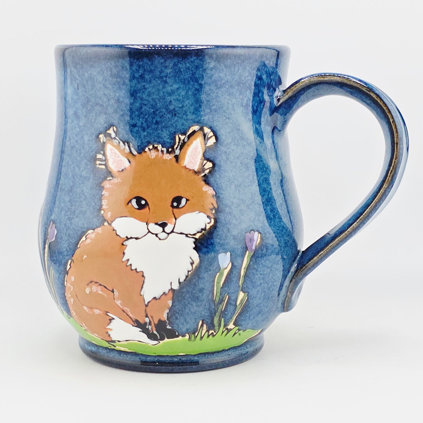 #14 Handmade stoneware mug 16-17 oz