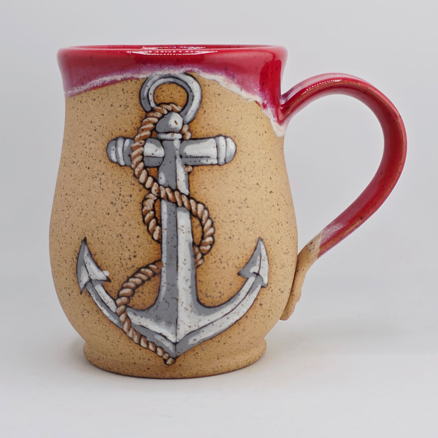#13 Handmade stoneware Mug 17oz