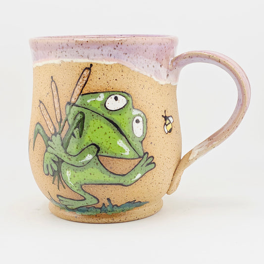 #15 Handmade stoneware mug 16-17 oz